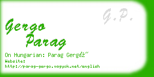 gergo parag business card